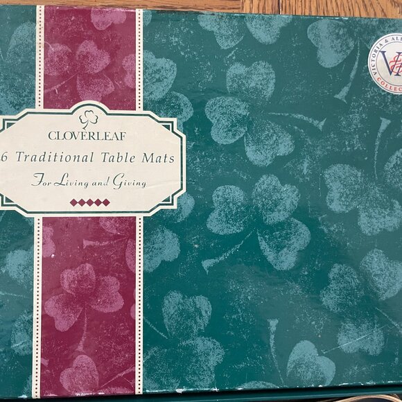 Cloverleaf Victorian Floral Placemats Cork Back Victoria Albert Museum Set of 6 - Picture 2 of 5